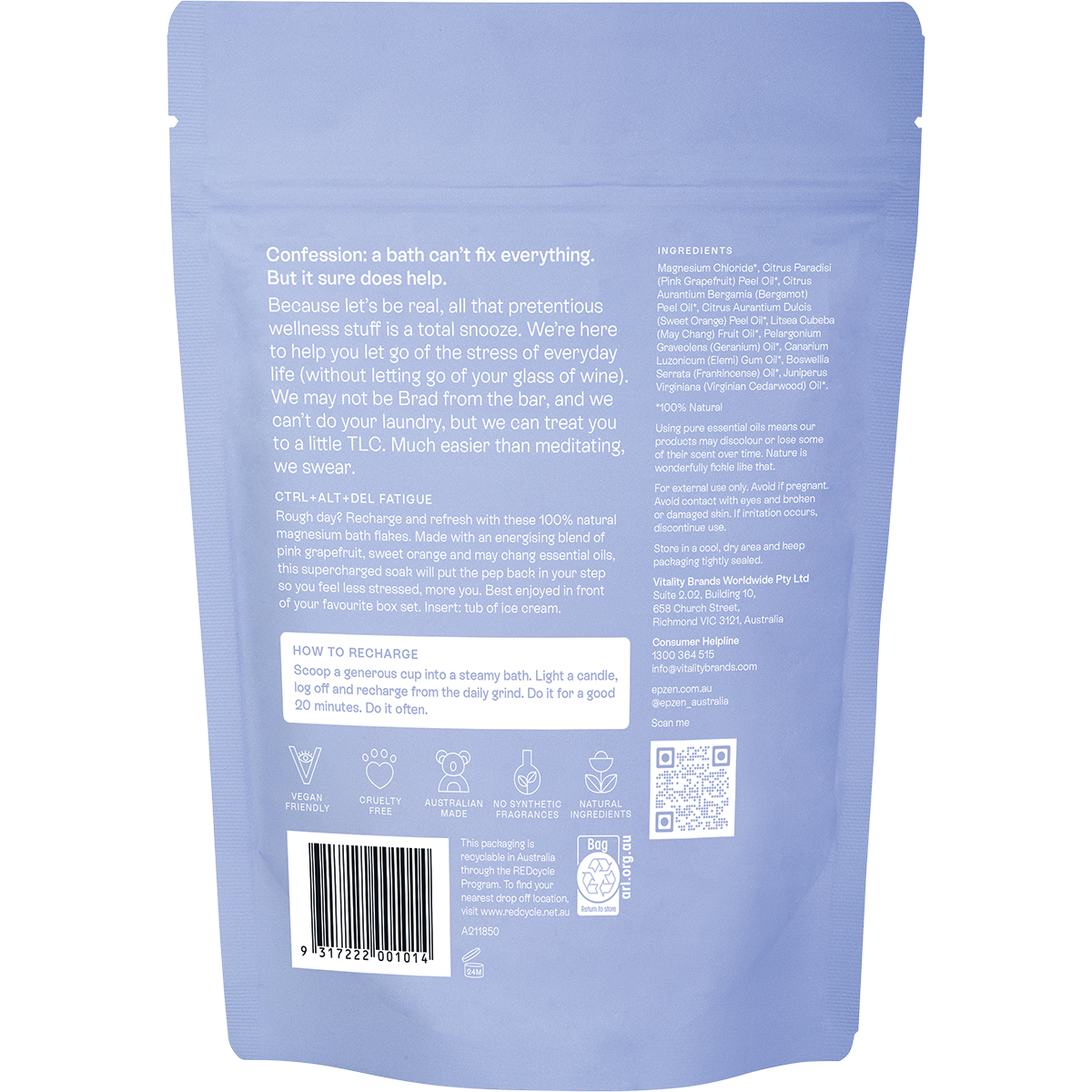 Magnesium Bath Flakes Recharge Soak