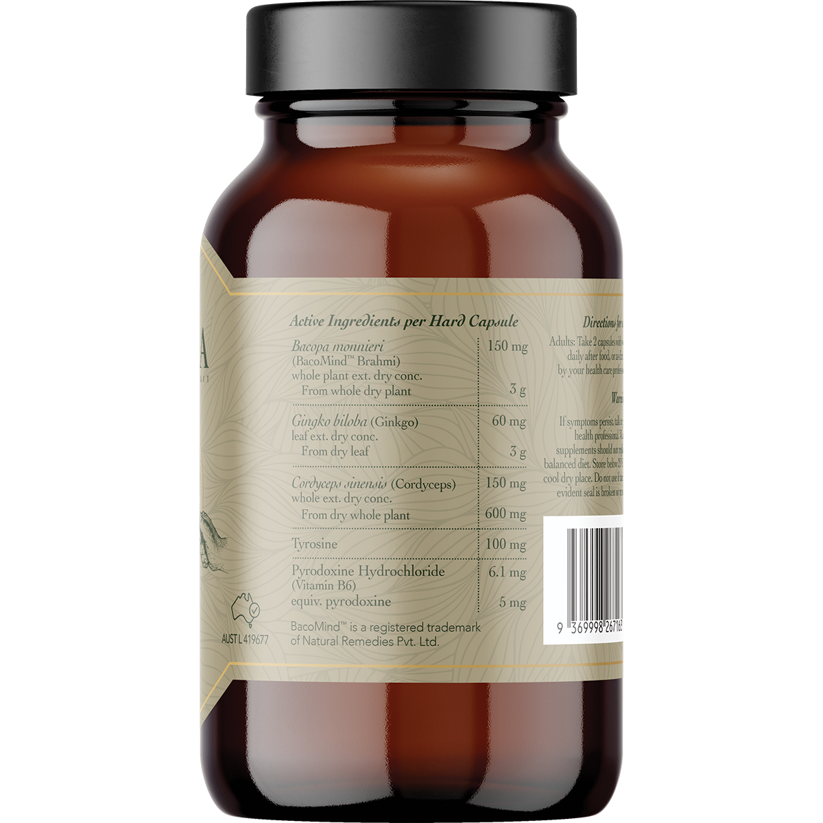 FOCUS BacoMind Ginko Cordyceps Tyrosine B6