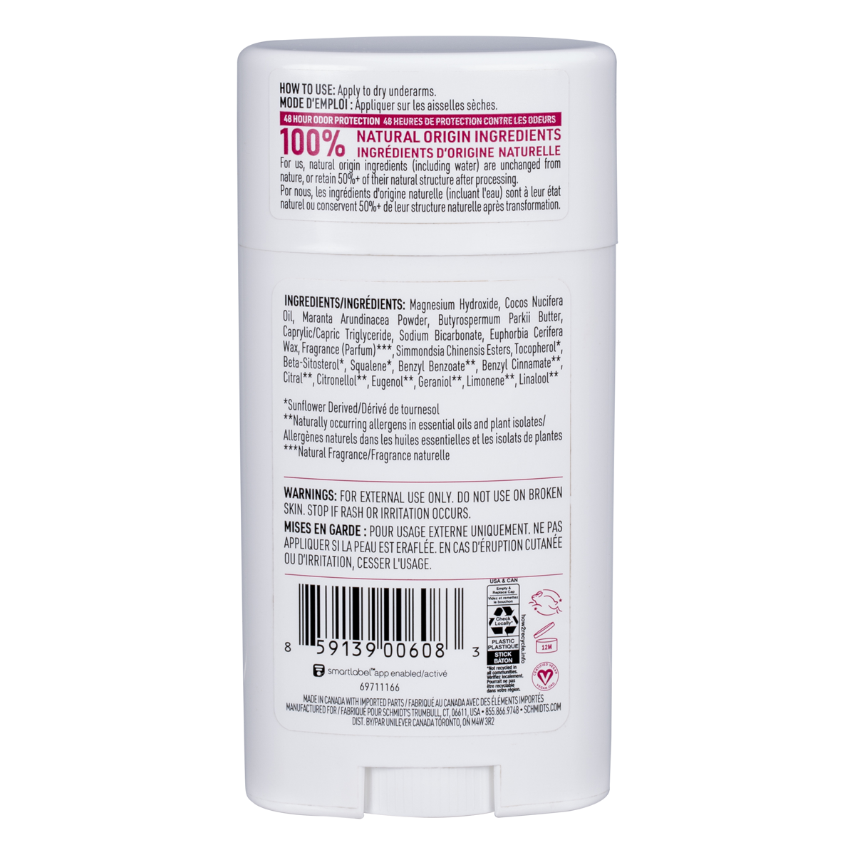 Deodorant Stick Rose + Vanilla