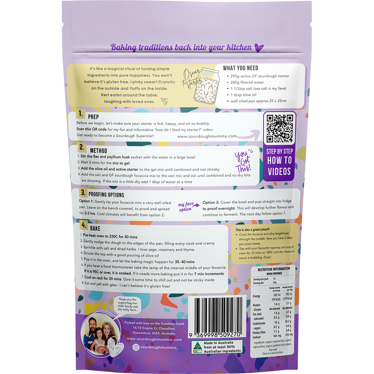 Sourdough Focaccia Mix Gluten Free