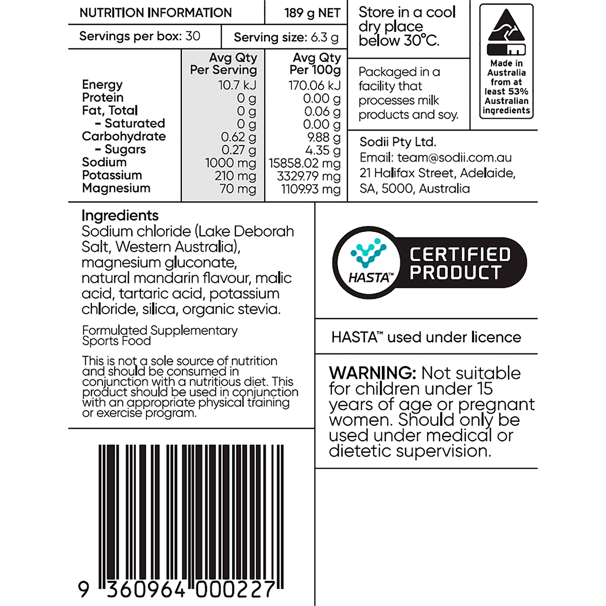 Everyday Hydration Salts Salty Mandarin
