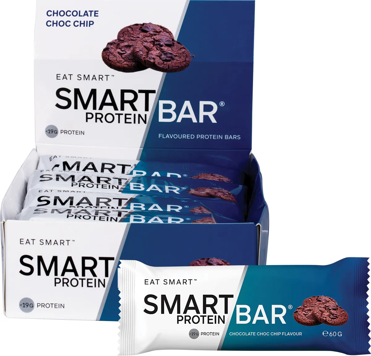 Smart Protein Bar Chocolate Choc Chip Flavour Protein Bar 12x60g