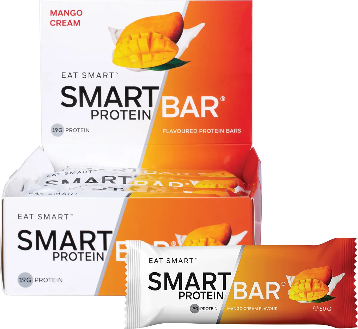 Smart Protein Bar Mango Cream Flavour Protein Bar 12x60g