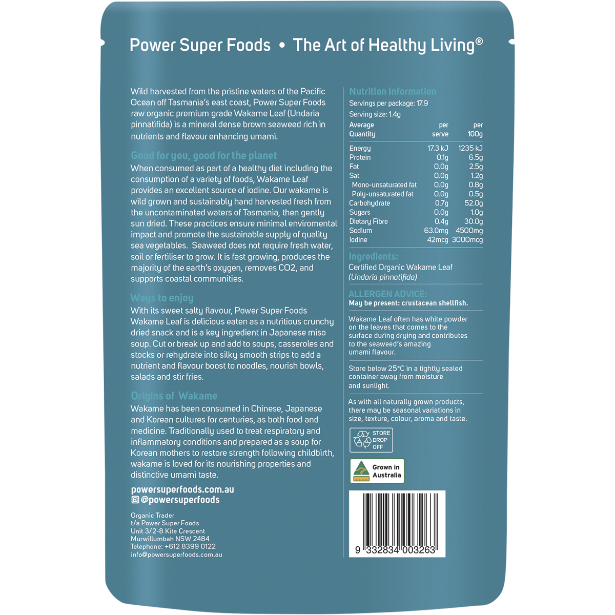 Wakame Leaf Certified Organic