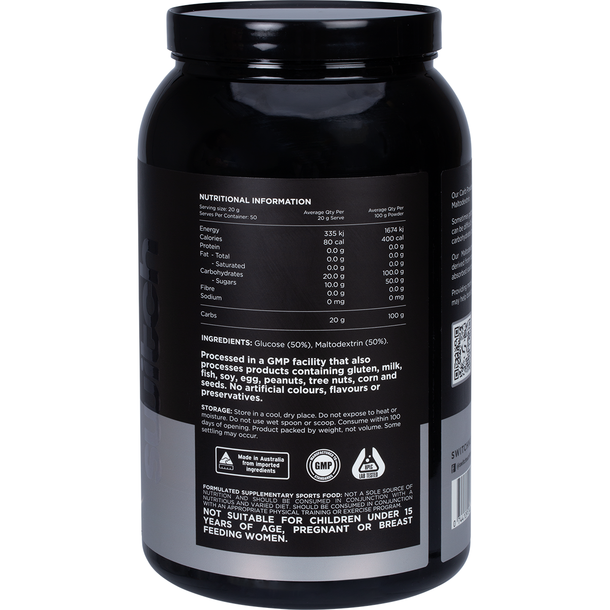 Carbs 100% Pure Carbohydrates Unflavoured