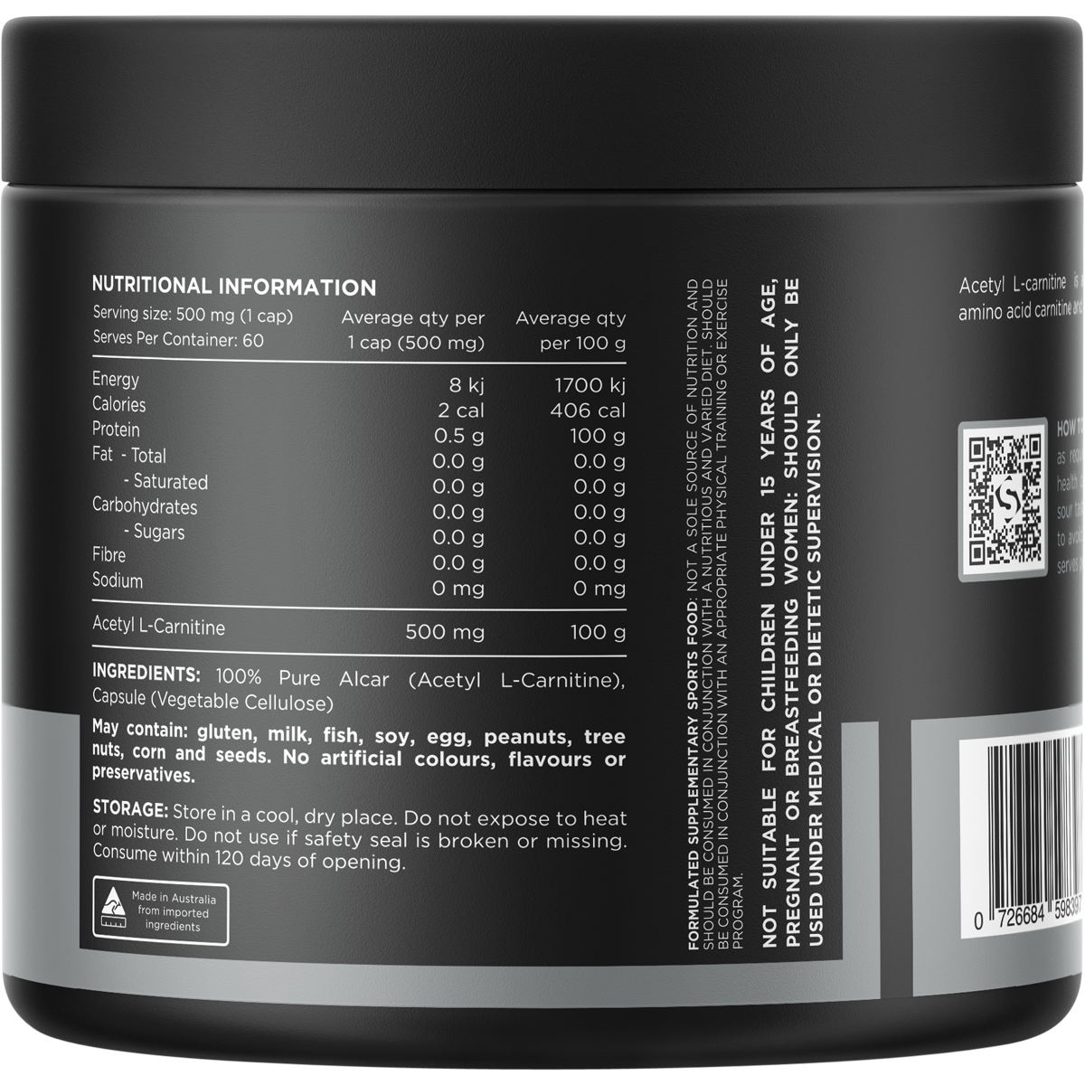 Alcar 100% Pure Acetyl L-Carnitine