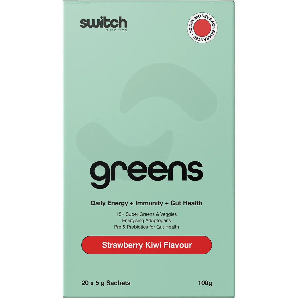 Switch Nutrition Greens Sachets Strawberry Kiwi 20x5g
