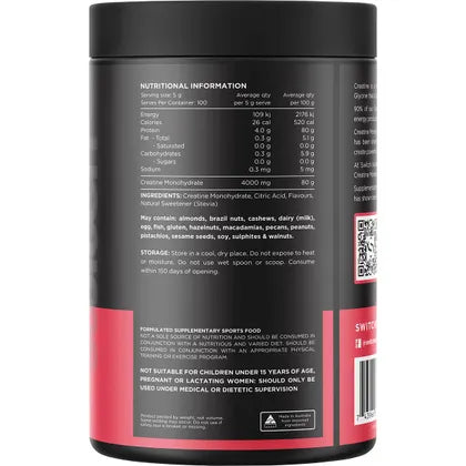 Switch Nutrition Creatine Monohydrate 500g