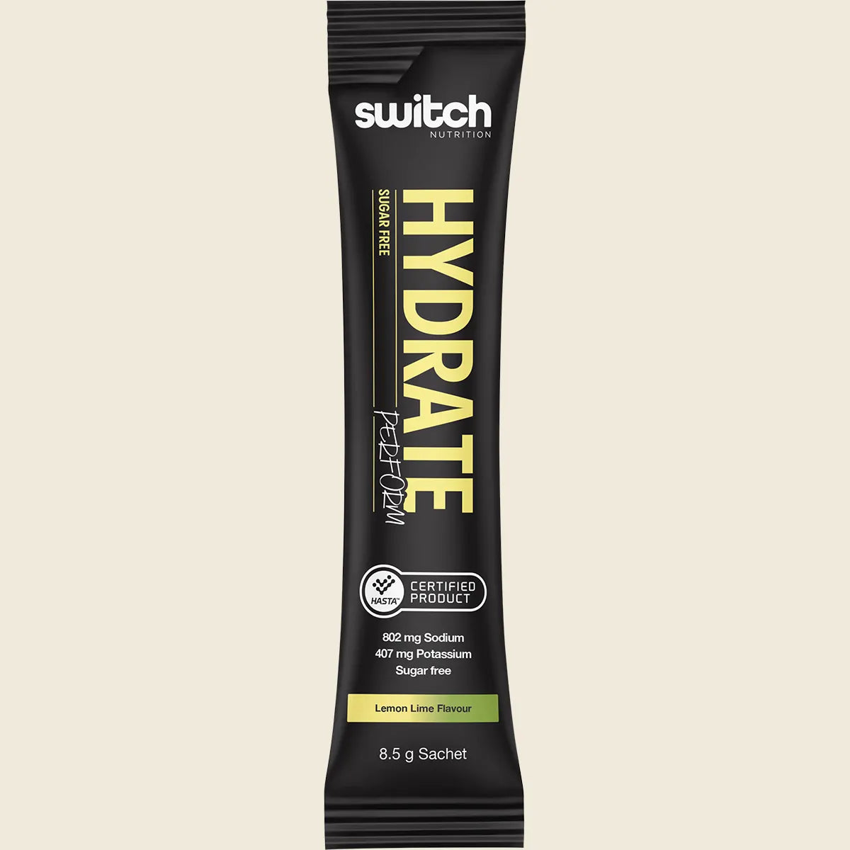 Switch Nutrition Hydrate Perform Sugar Free Lemon Lime 20x8.5g Sachets
