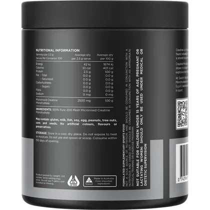 Switch Nutrition Creatine 100% Pure Micronized Monohydrate Unflavoured