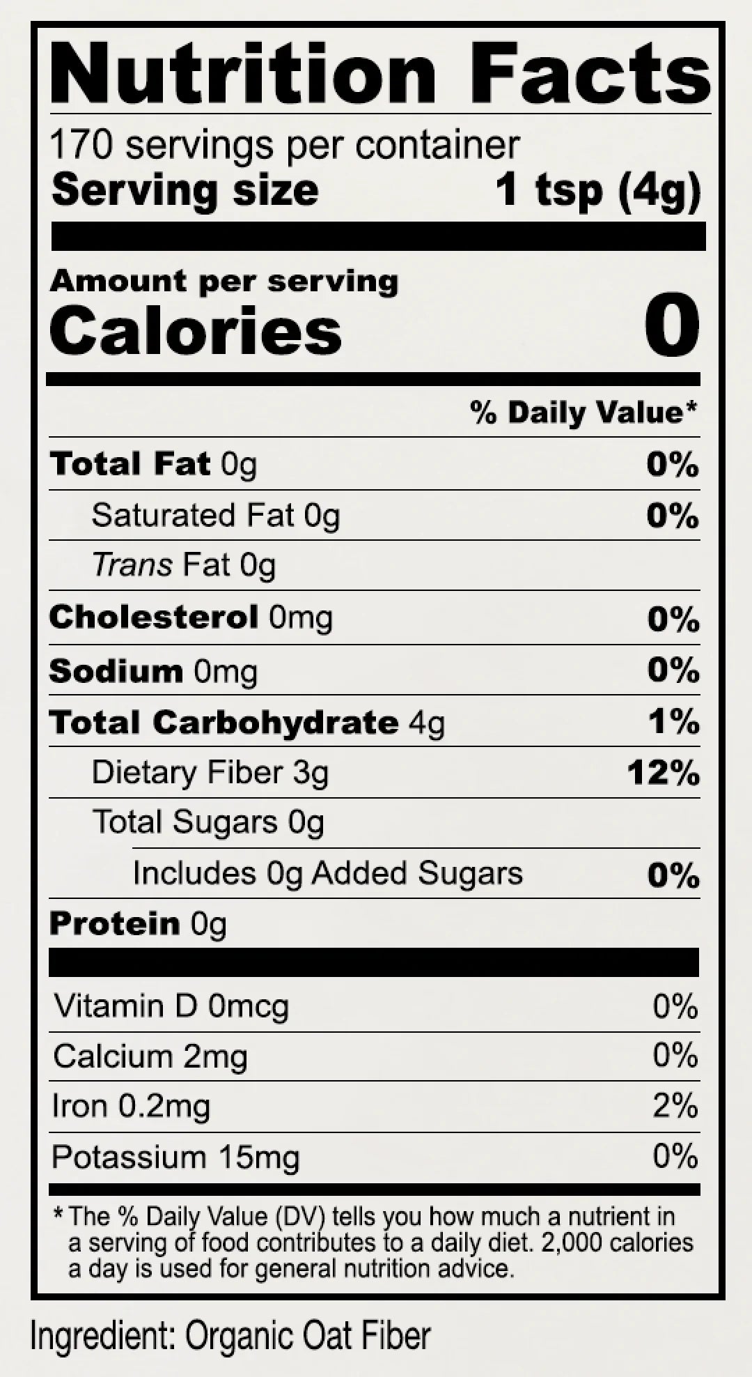 Anthony's Organic Oat Fiber 680g