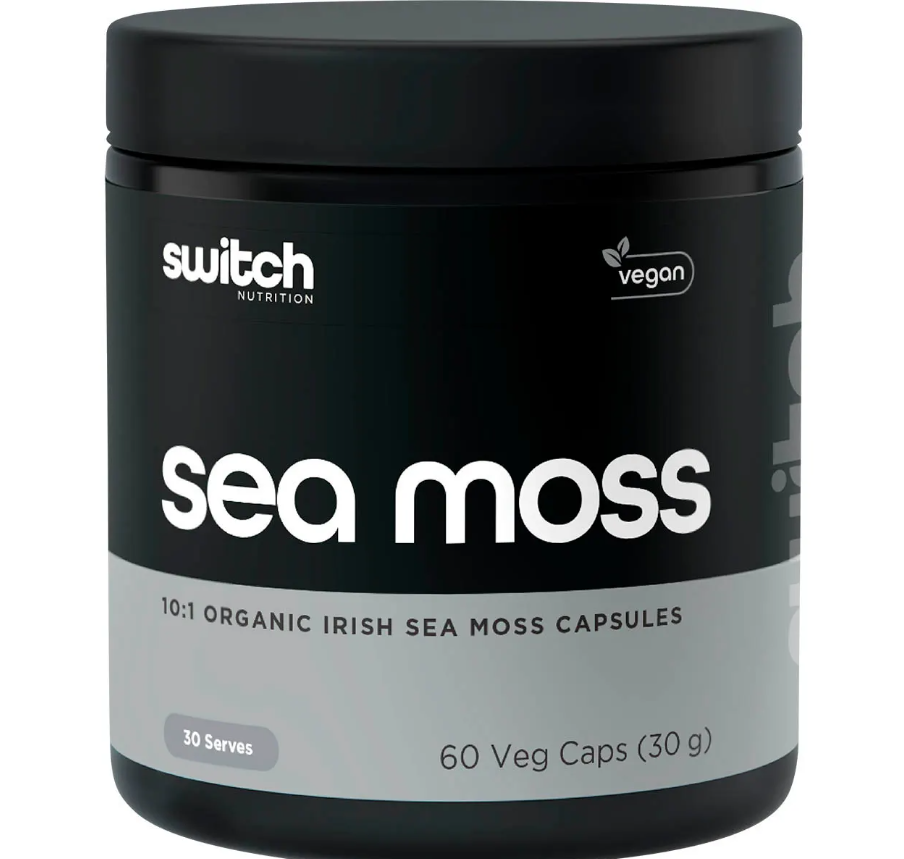 Switch Nutrition Sea Moss 10:1 Organic Irish Sea Moss Capsules 60 Caps