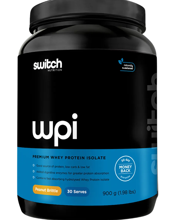 Switch Nutrition WPI Premium Whey Protein Isolate Peanut Brittle 900g