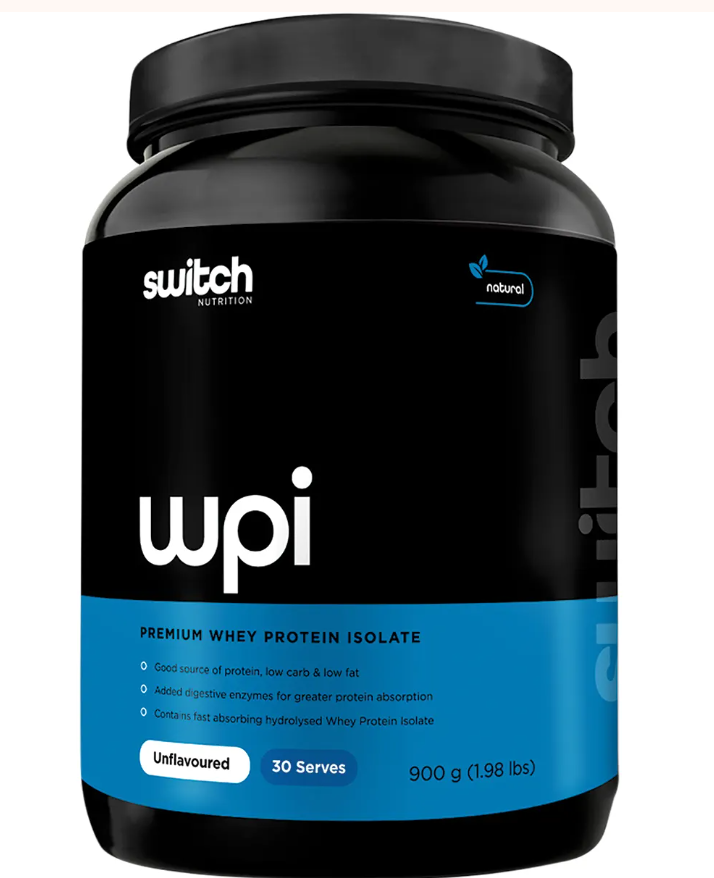 Switch Nutrition WPI Premium Whey Protein Isolate Unflavoured 900g