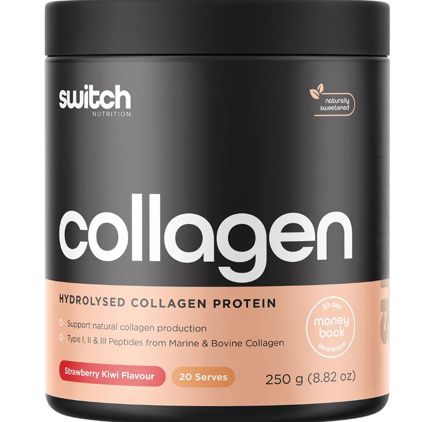Switch Nutrition Hydrolysed Collagen Protein Strawberry Kiwi 250g