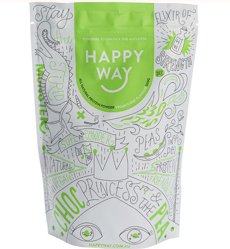 Happy Way Pea Protein Powder Chocolate 500g