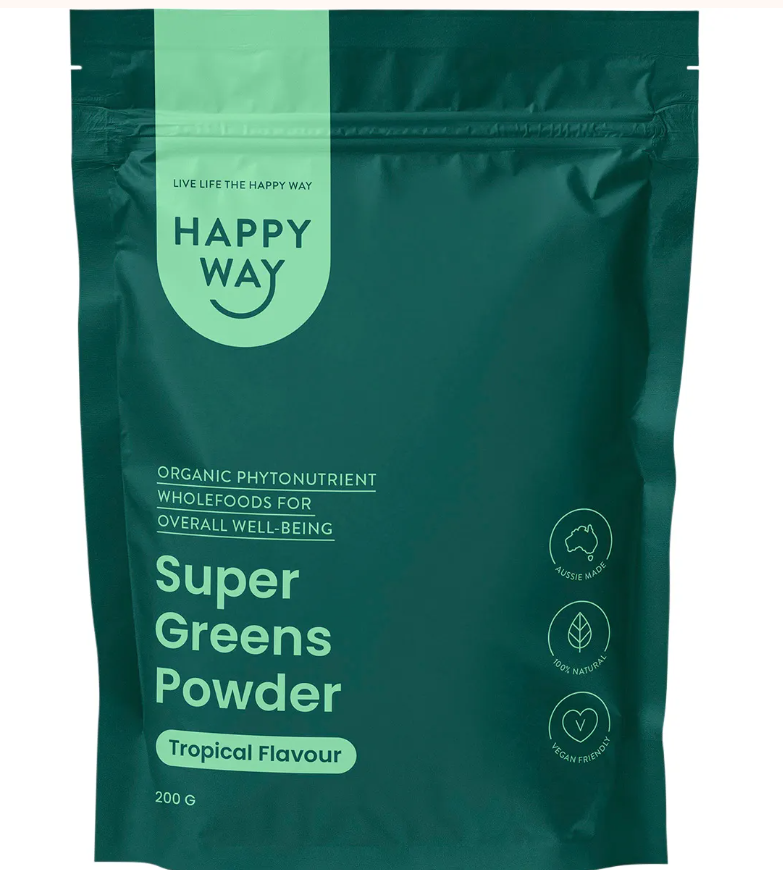 Happy Way Super Greens Powder Tropical 200g