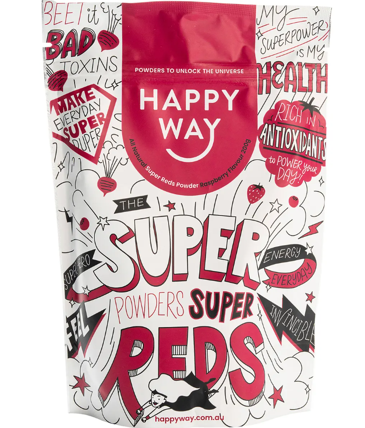 Happy Way Super Reds Powder Raspberry 200g