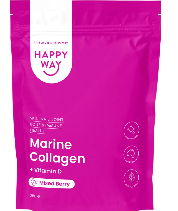 Happy Way Marine Collagen + Vitamin D Mixed Berry 250g