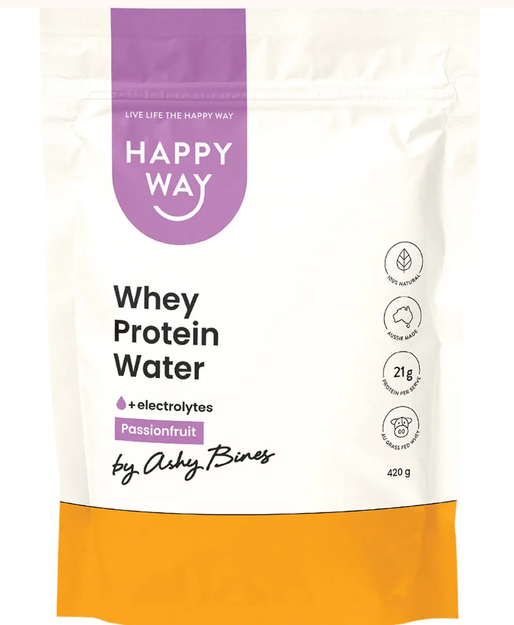 Happy Way Ashy Bines Whey Protein Water Passionfruit 420g
