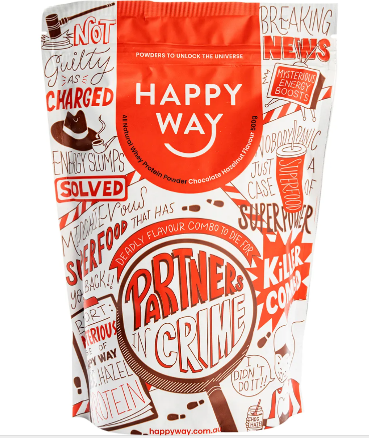 Happy Way Whey Protein Powder Chocolate Hazelnut 500g