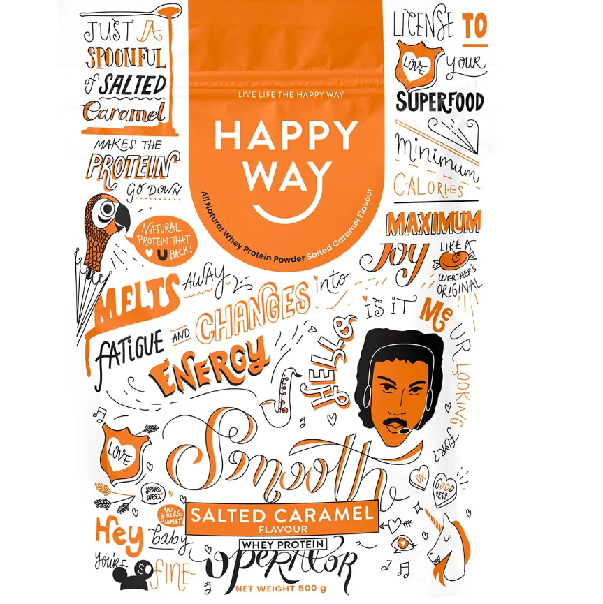 Happy Way Whey Protein Powder Salted Caramel 500g