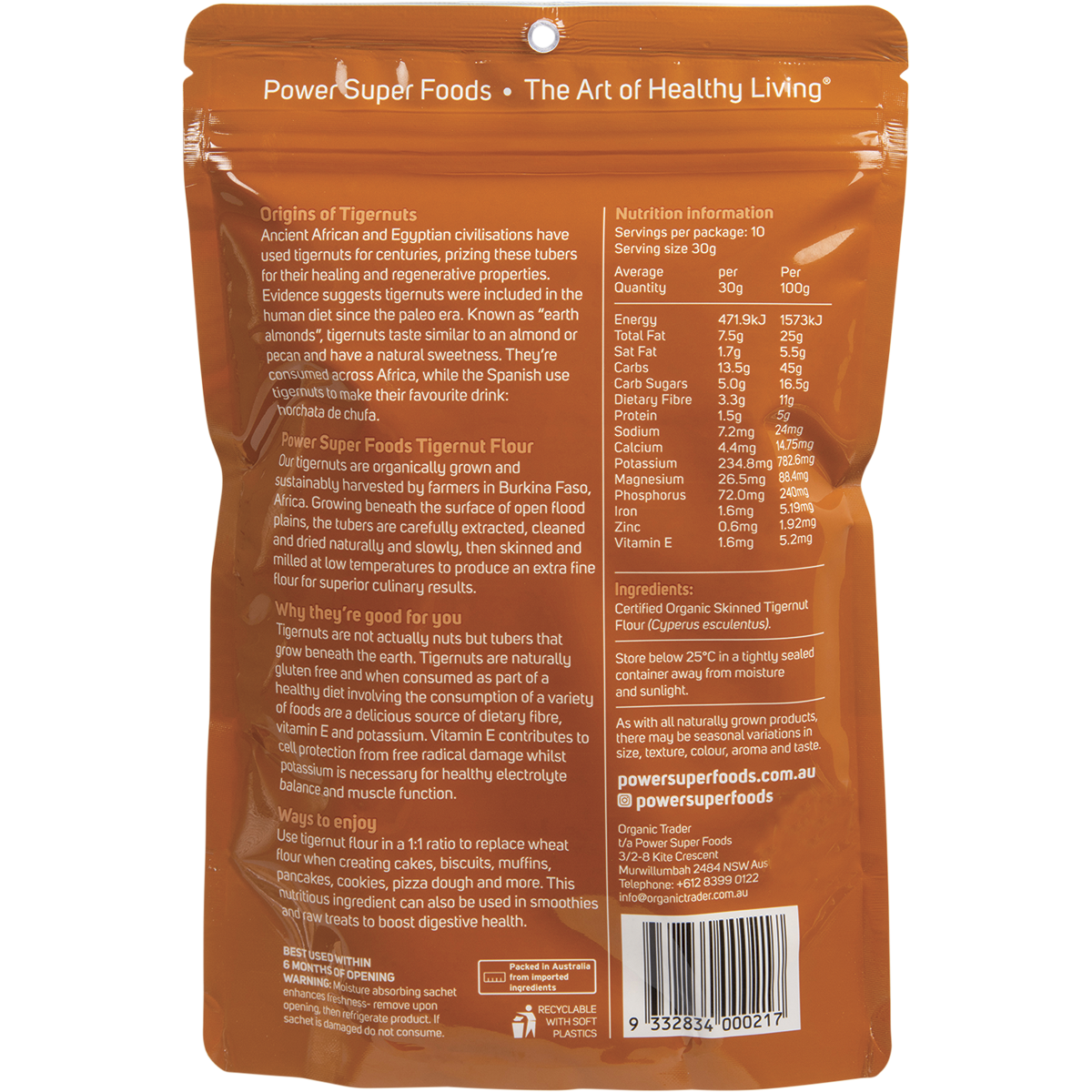 Tigernut Flour Certified Organic