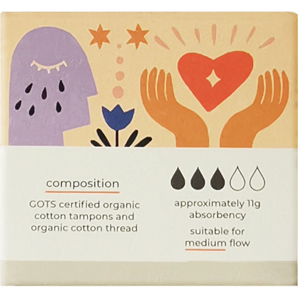 Organic Cotton Tampons Regular