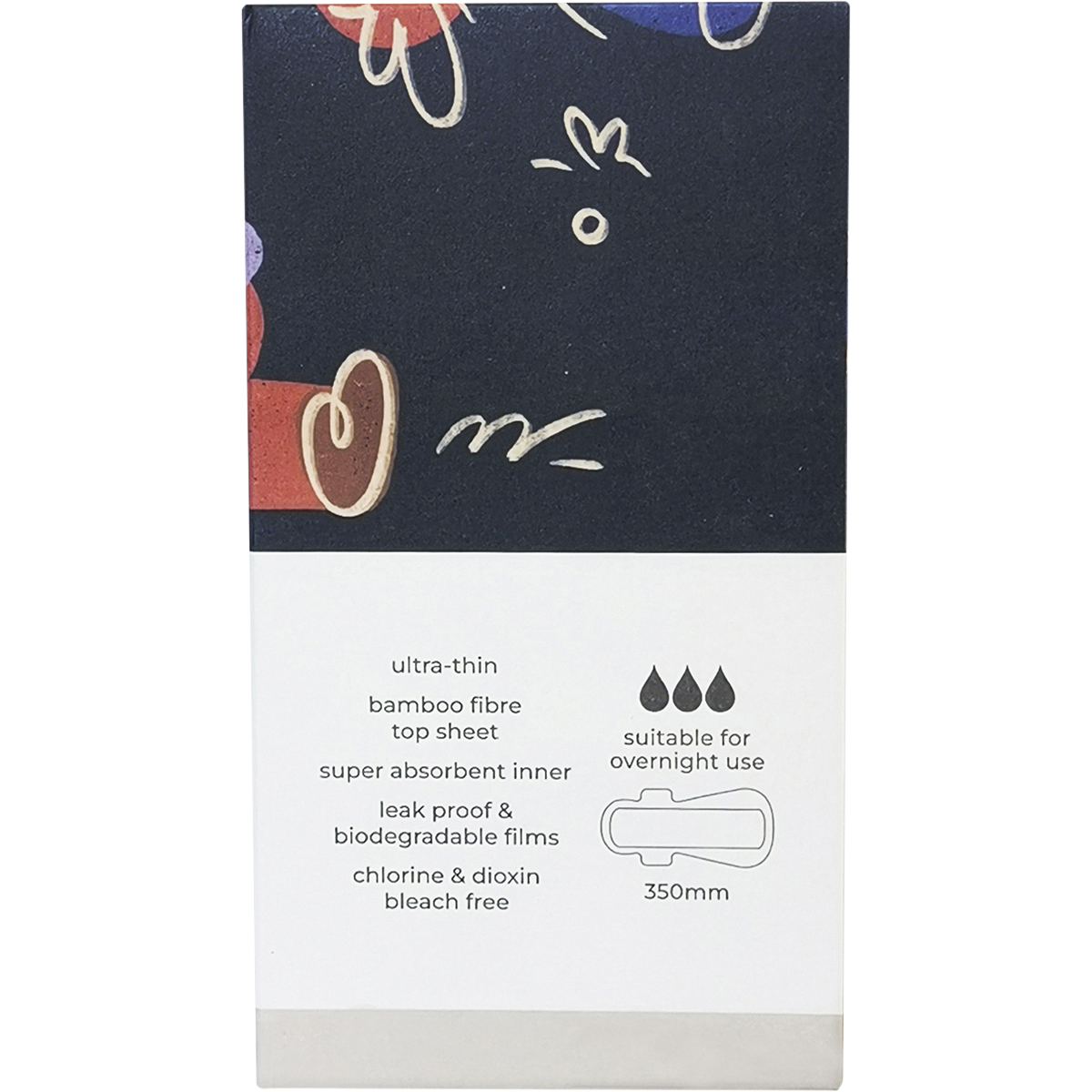 Natural Bamboo Pads Overnight Winged & Ultra Thin