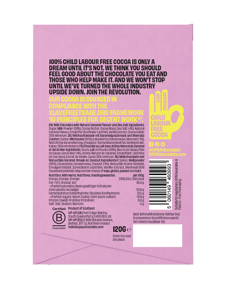 Up Up Salted Caramel Milk Chocolate 130g
