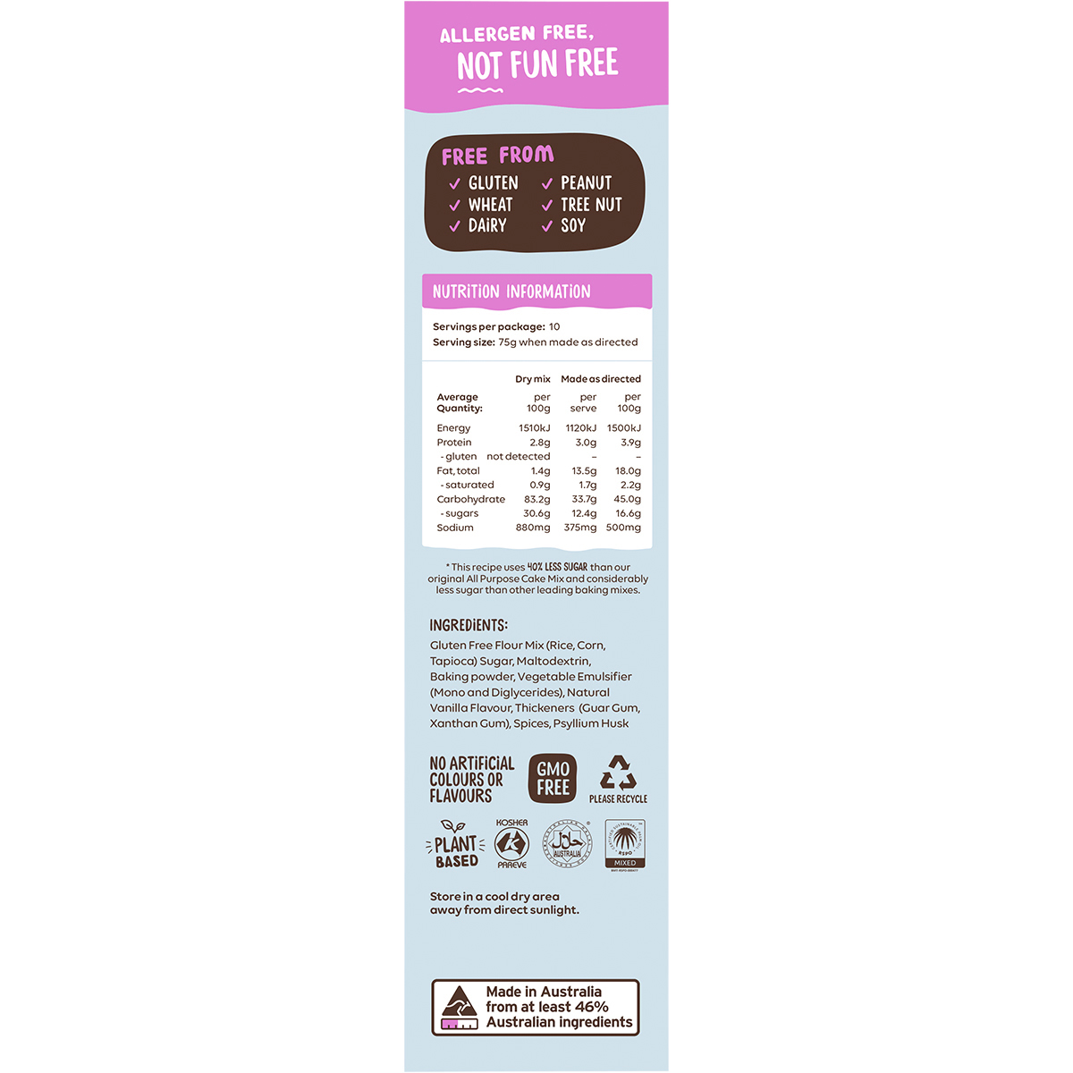 All Purpose Cake Mix 40% Less Sugar