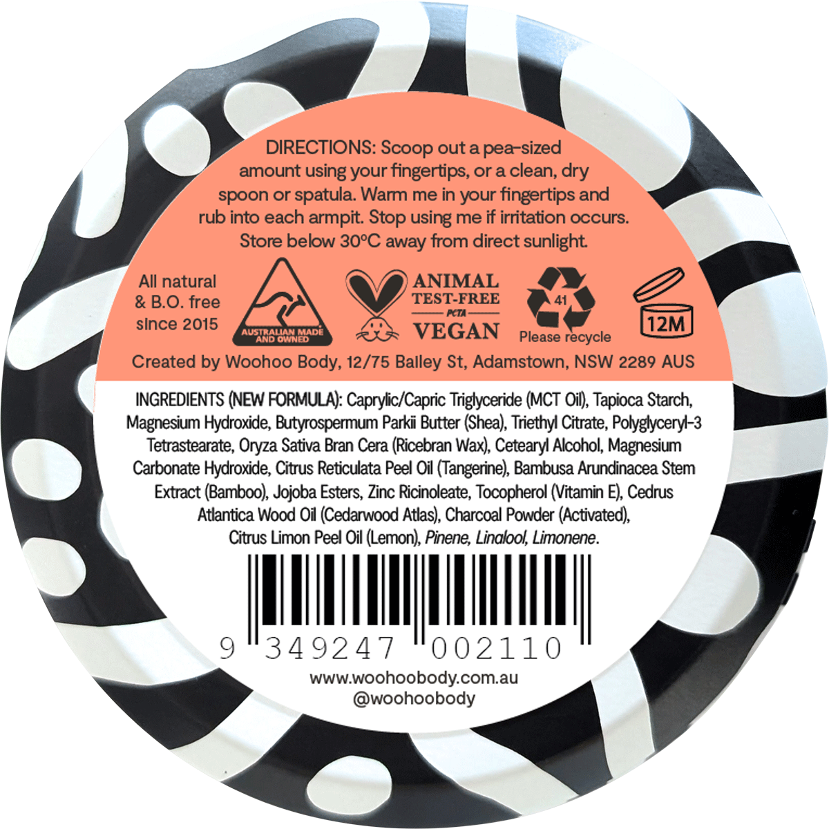 Deodorant Paste Tin Tango Sensitive Bicarb Free