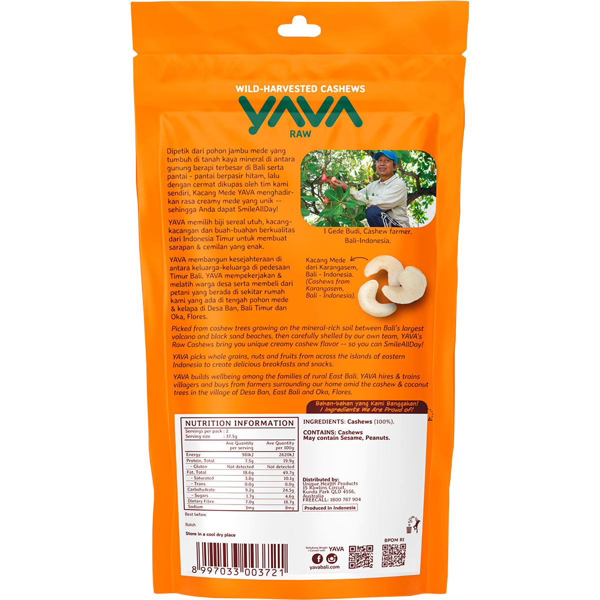 Wild-Harvested Cashews Raw