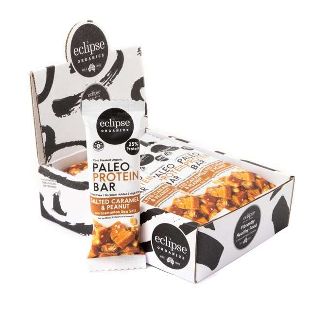 Eclipse Organic Paleo Protein Bar – Salted Caramel and Peanut 45gx12 Box (540g)