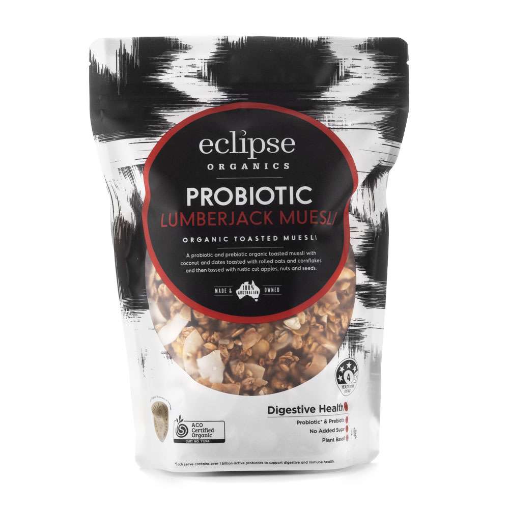 Eclipse Organic Probiotic Muesli – Lumberjack with Apple Date and Coconut