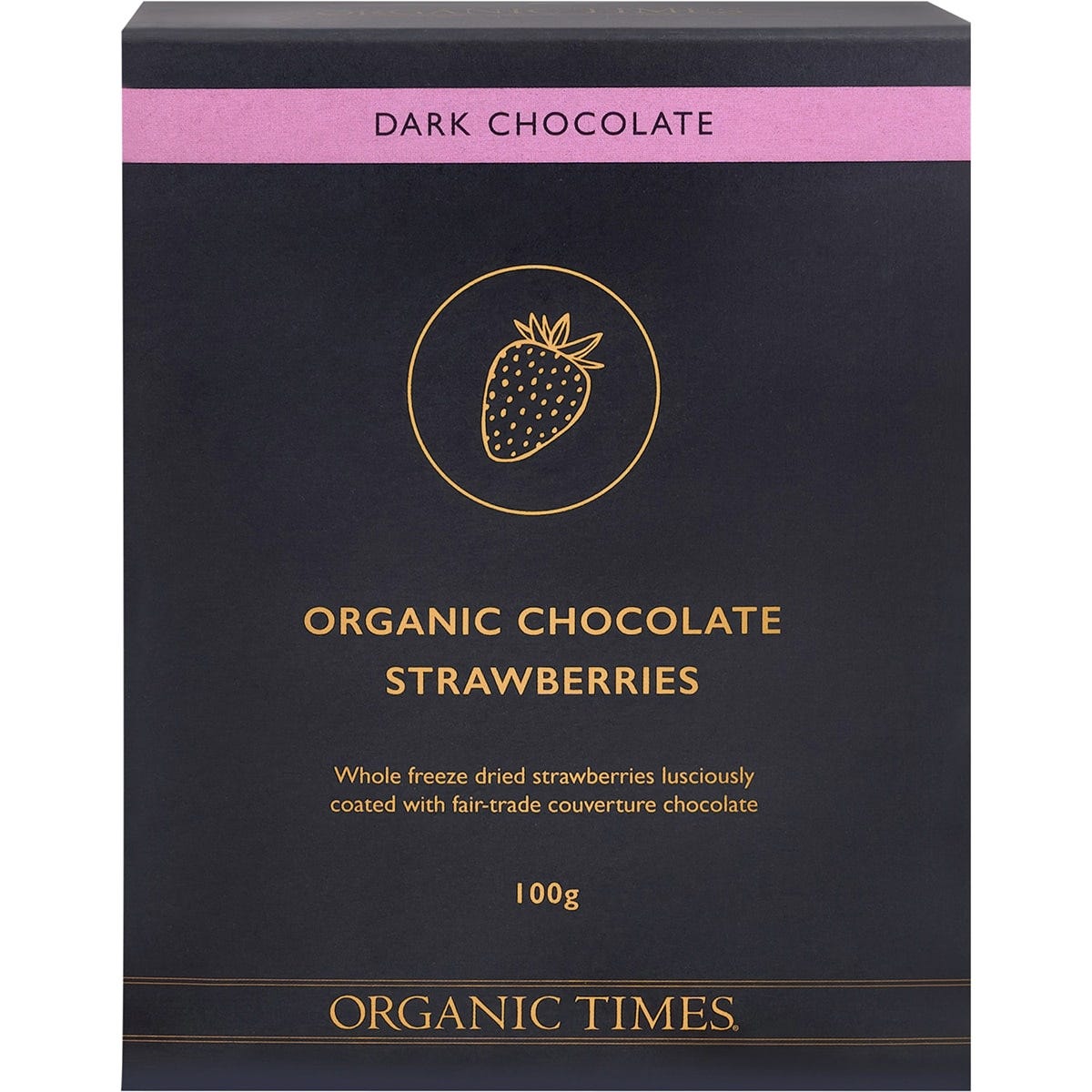 Organic Times Dark Chocolate Strawberries