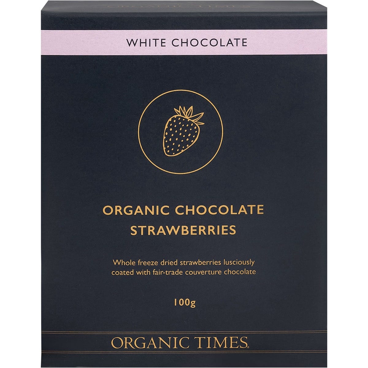 Organic Times White Chocolate Strawberries