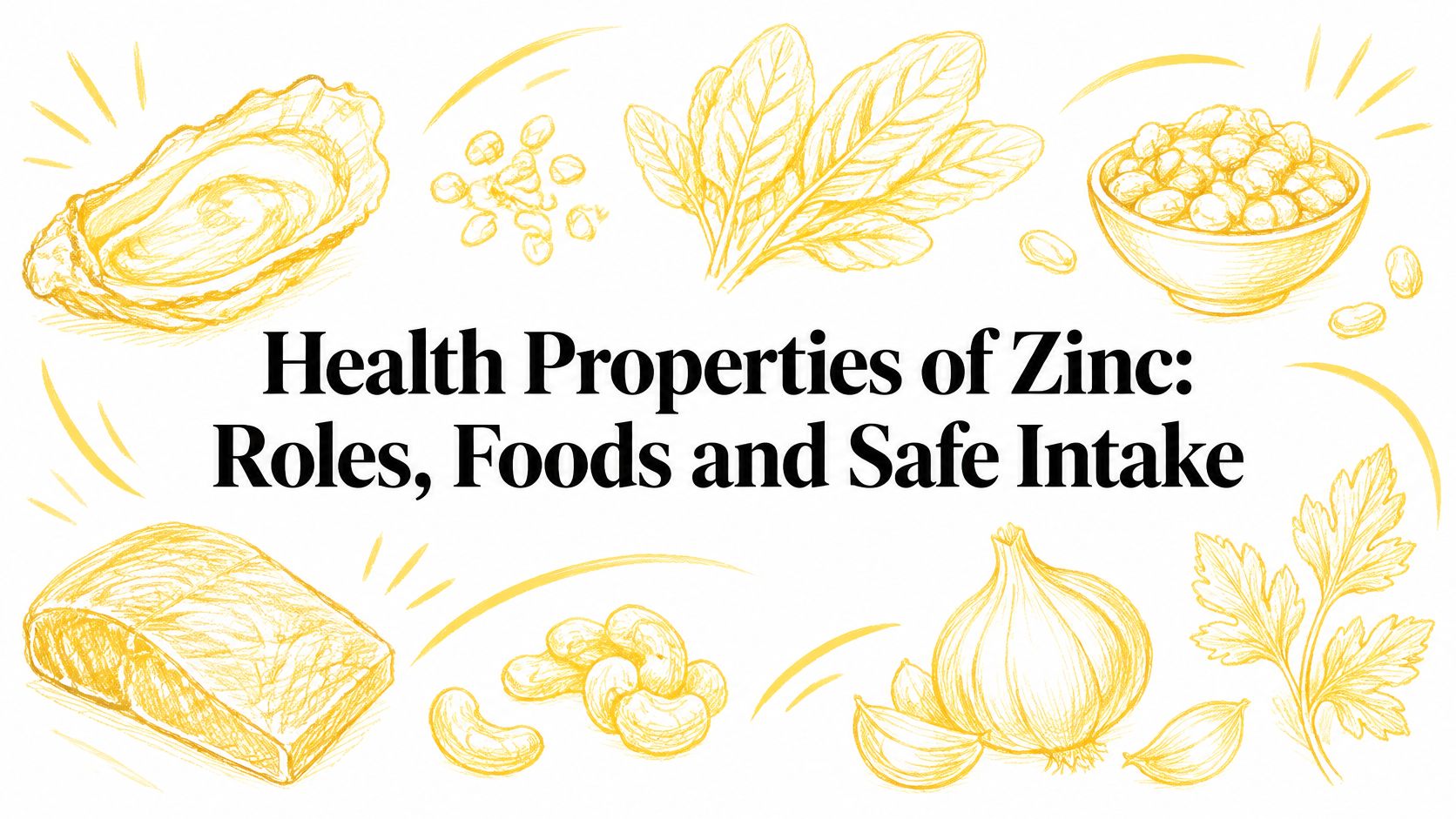 Health Properties of Zinc: Roles, Foods and Safe Intake