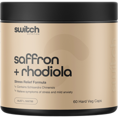 Switch Nutrition Saffron and Rhodiola Stress Relief capsules