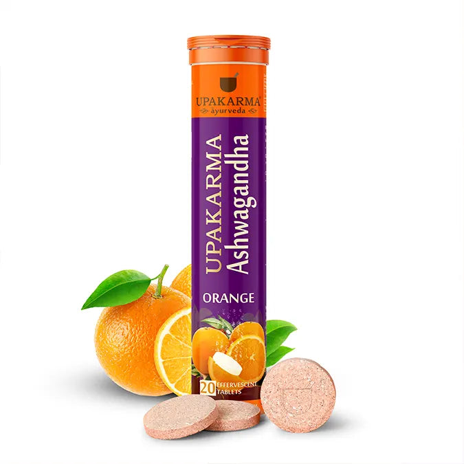 Upakarma Ashwagandha Effervescent in orange flavour