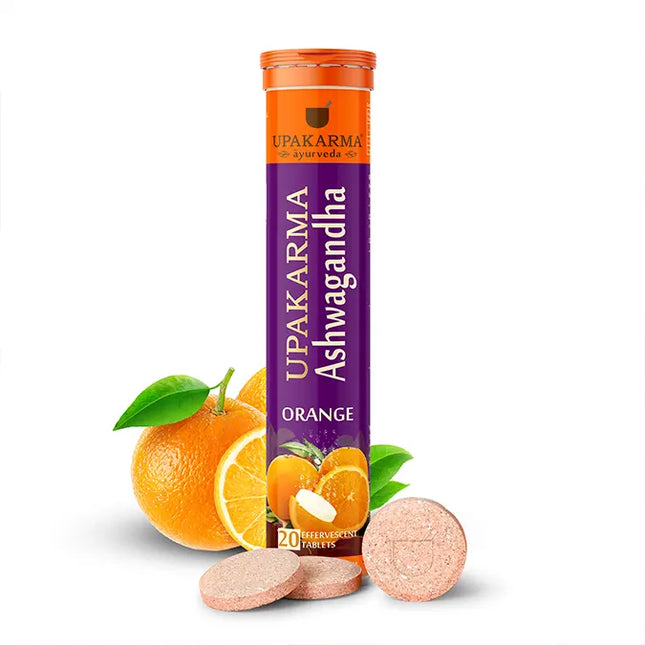 Upakarma Ashwagandha Effervescent in orange flavour