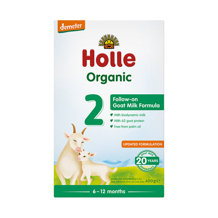 Holle Organic Goat Milk Infant Follow-On Formula 2 with DHA 400g (Pack of 5)