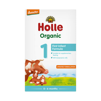 Holle Organic Cow Milk Infant Formula 1 with DHA 500g (Pack of 5)