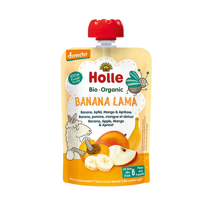 Holle Organic Banana Lama - Banana, Apple, Mango & Apricot 100g (Pack of 12)