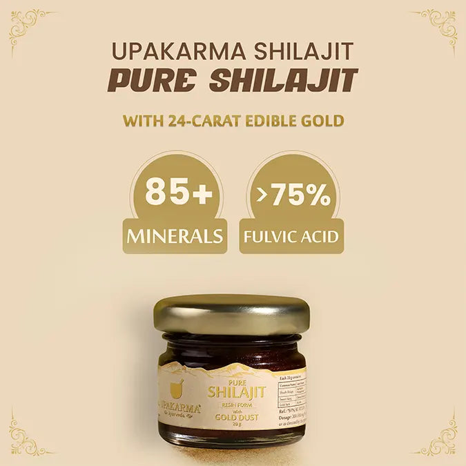 Upakarma Ayurveda Shilajit Gold Dust | Boost Strength, Stamina & Overall Health