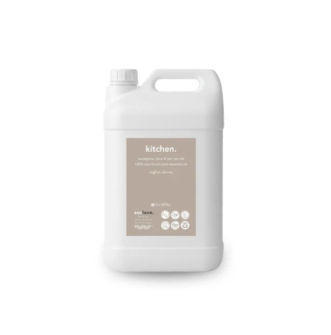 Eco-friendly Euclove kitchen cleaner bottle with lemons