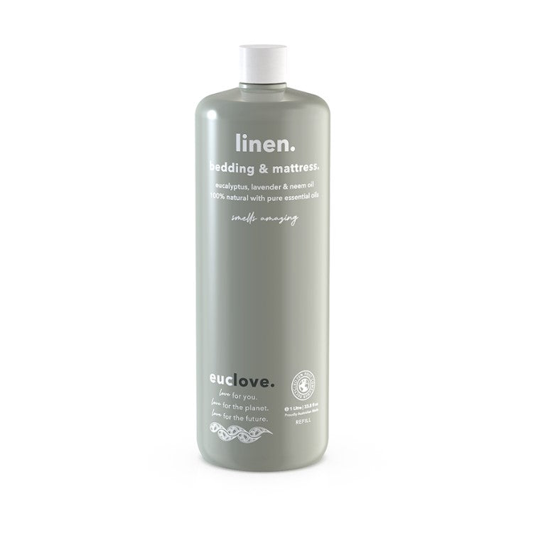 Natural Euclove linen spray with essential oils bottle