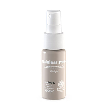Euclove stainless steel cleaner in a sleek bottle