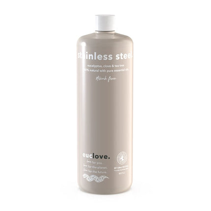 Euclove stainless steel cleaner bottle with natural ingredients