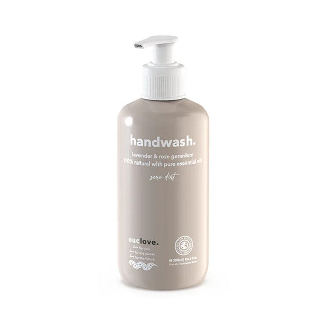 Euclove hand wash in lavender and rose geranium scent